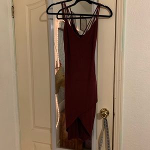 Midi Maroon Dress